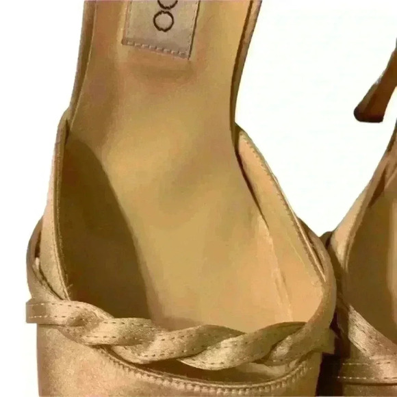 JIMMIE CHOO AUTHENTIC SATIN CHAMPAGNE PUMPS - Picture 5 of 6